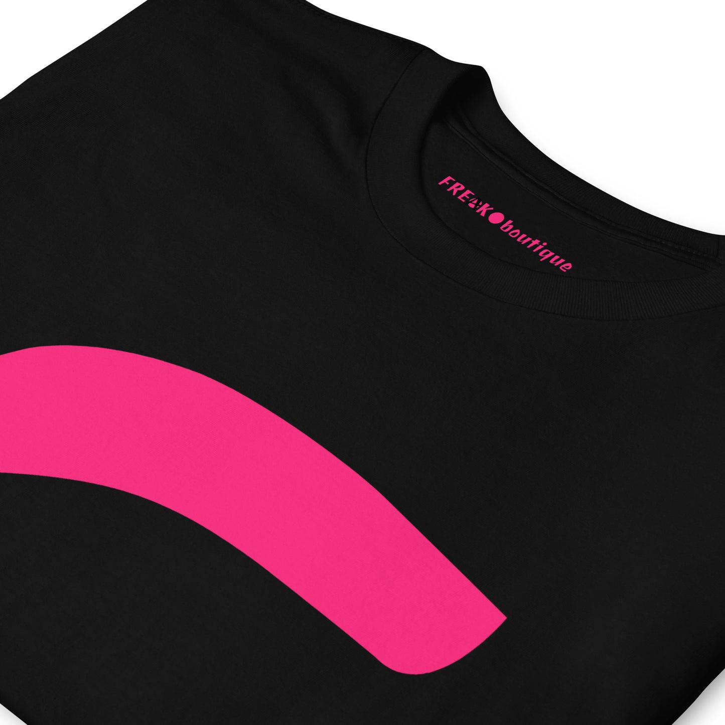 Big Pink Eel black unisex t-shirt detail