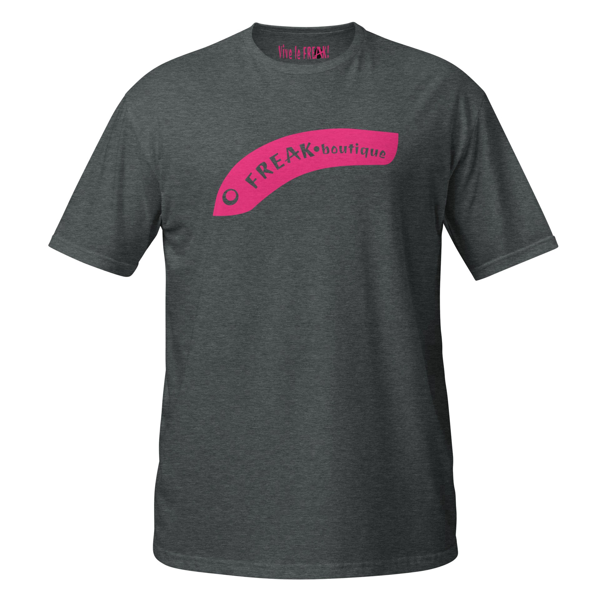 Big Pink Eel Logo dark heather unisex t-shirt
