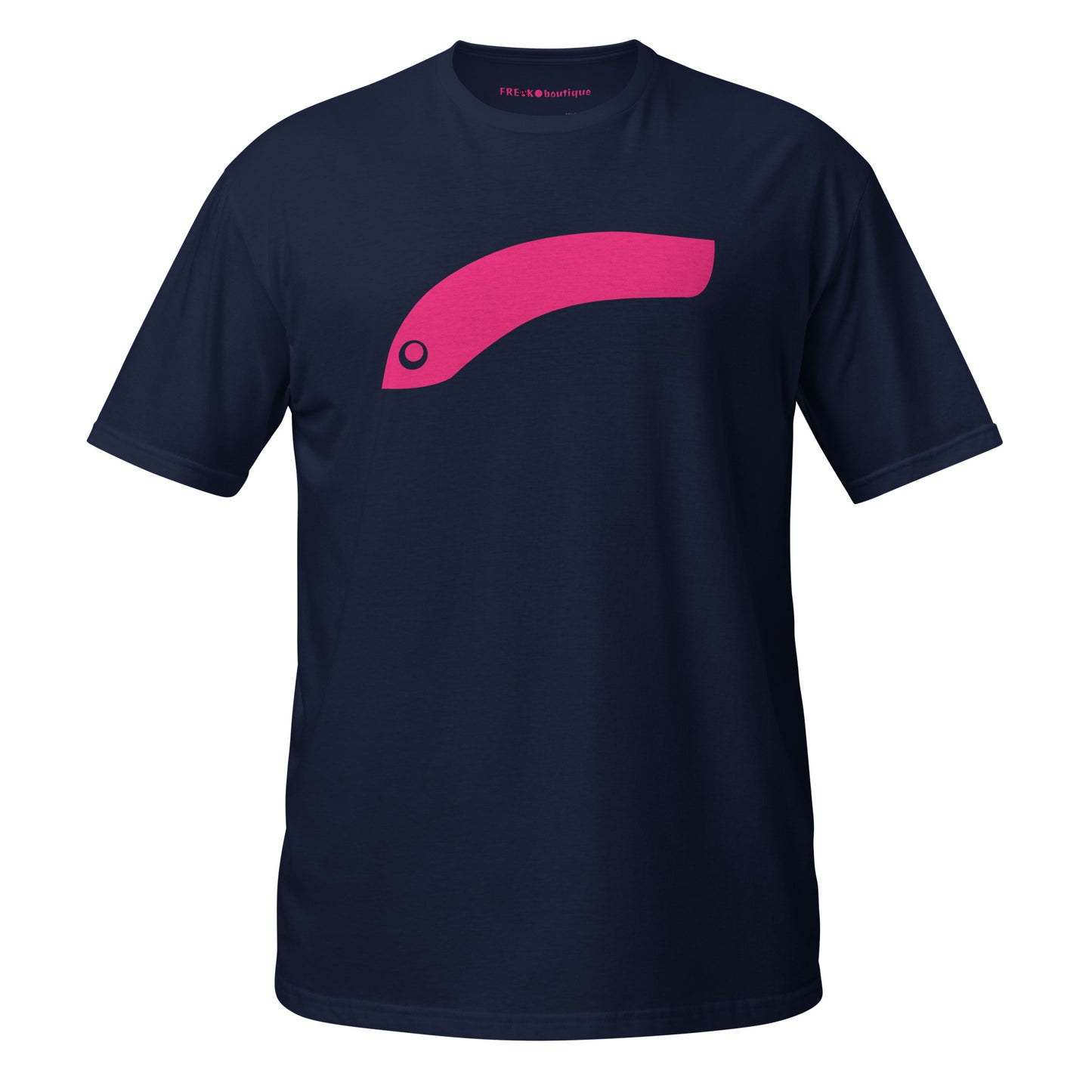 Big Pink Eel navy unisex t-shirt