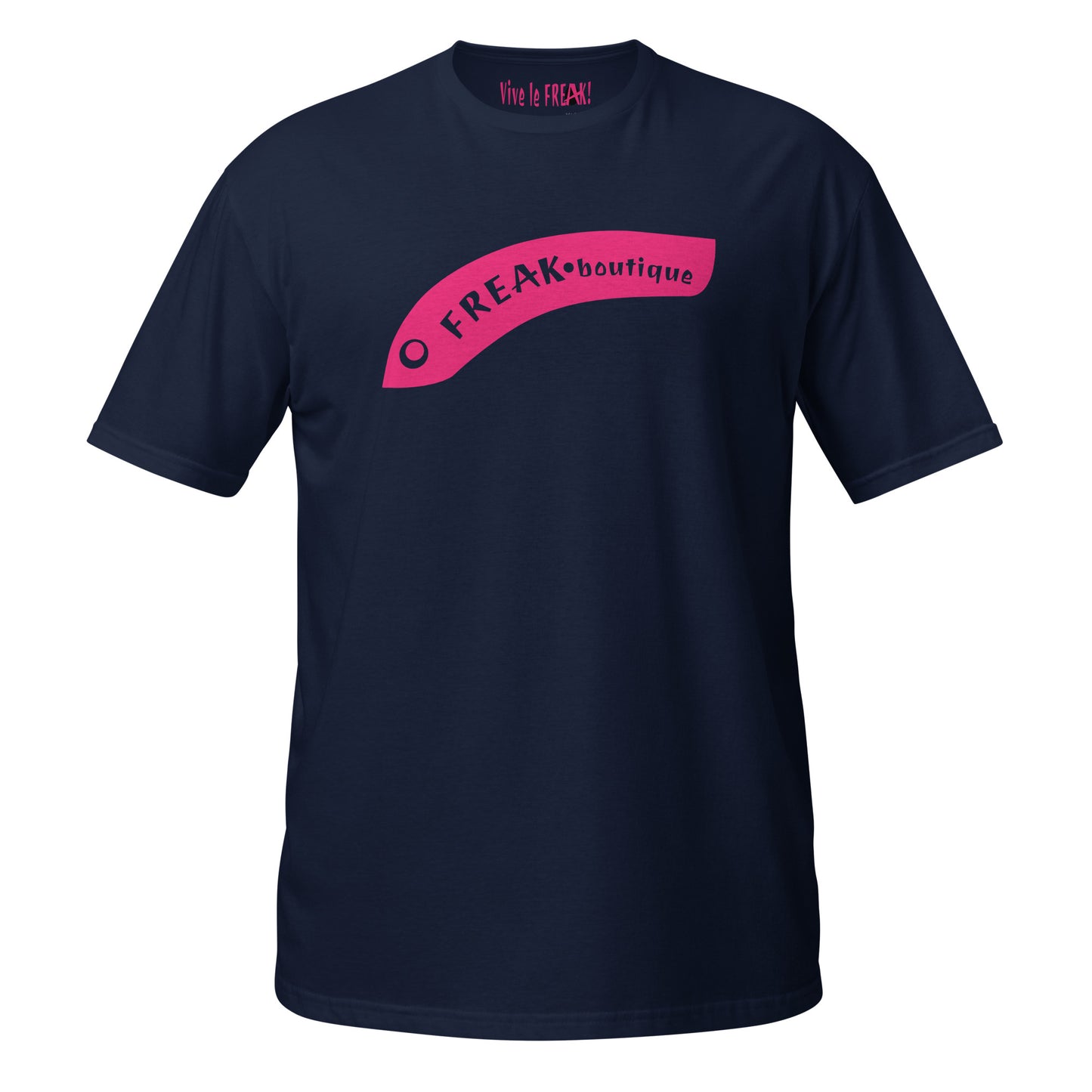 Big Pink Eel Logo navy unisex t-shirt