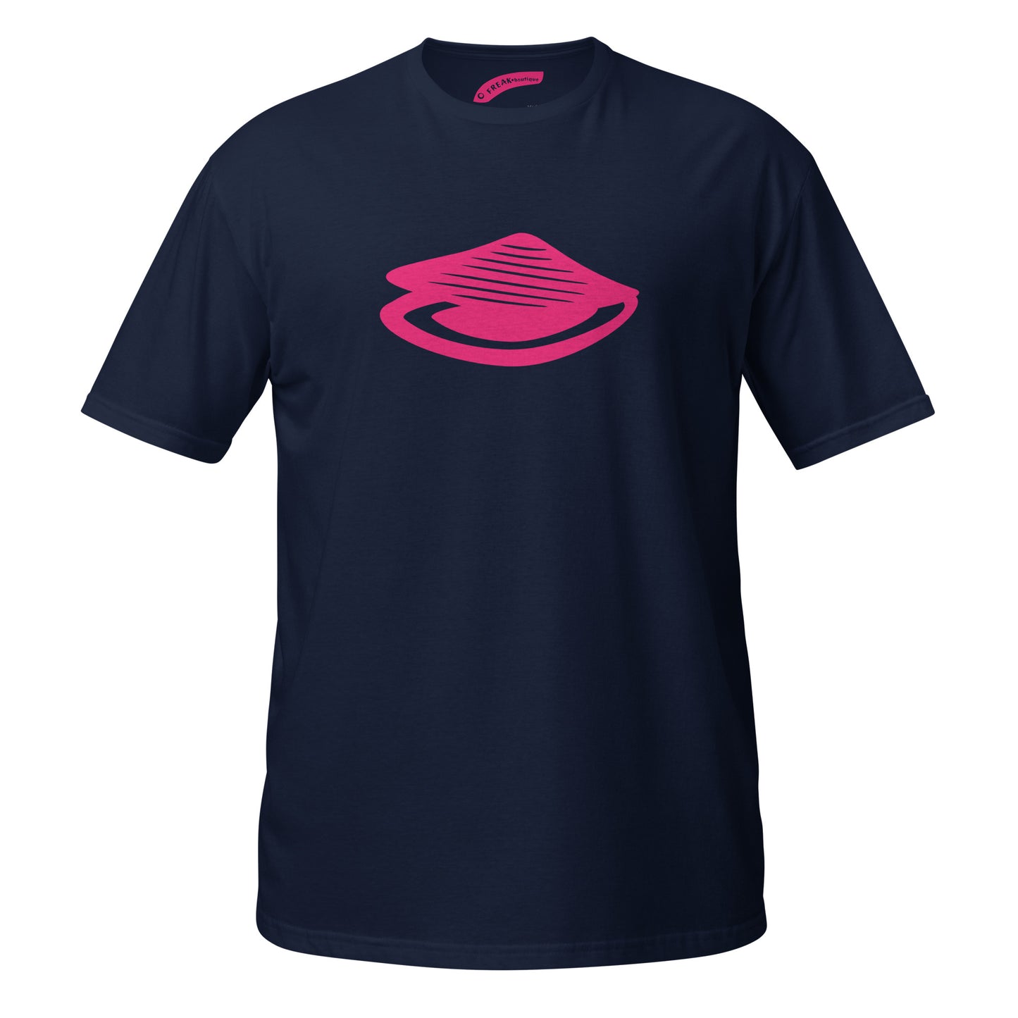 Big Pink Clam navy unisex t-shirt