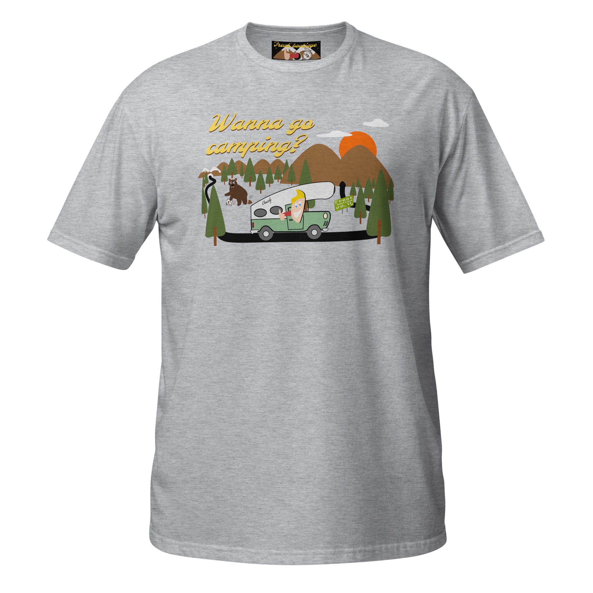 Wanna go camping sport grey unisex t-shirt