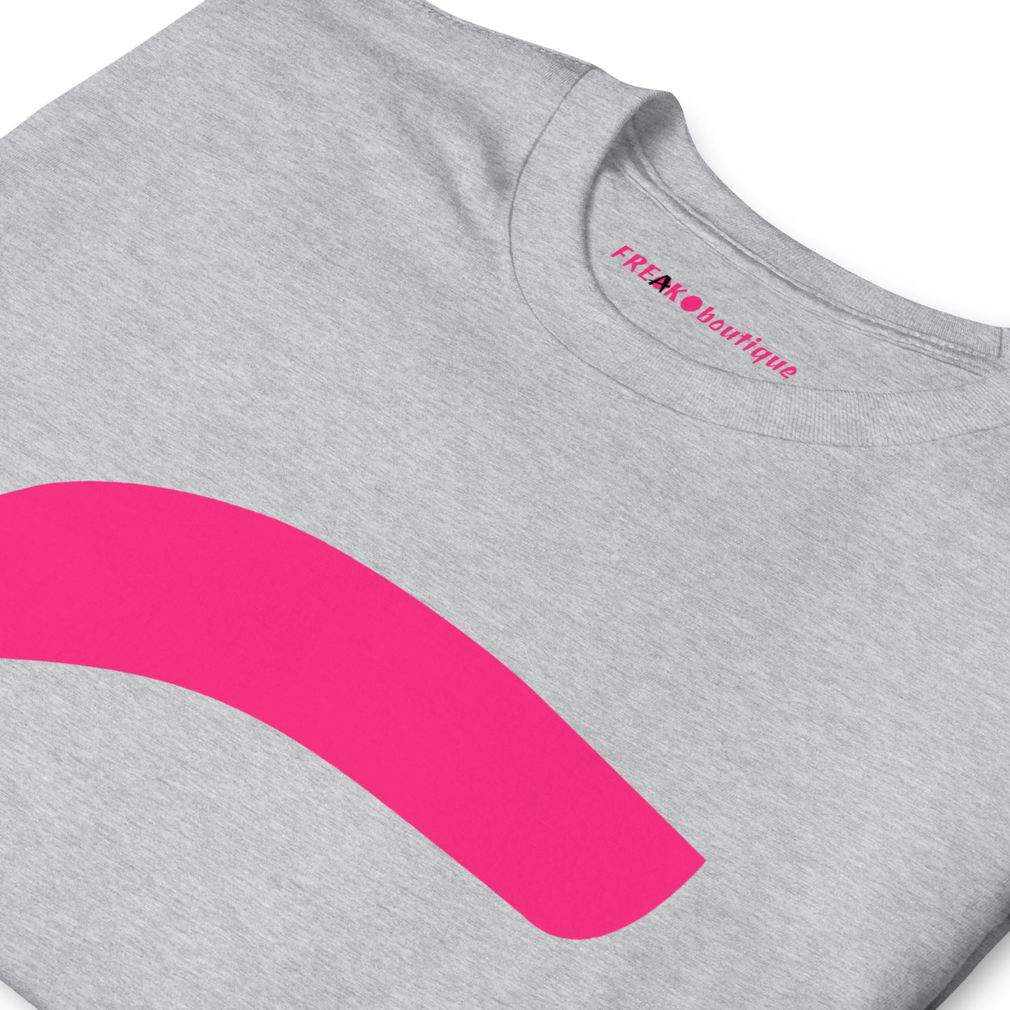 Big Pink Eel sport grey unisex t-shirt detail