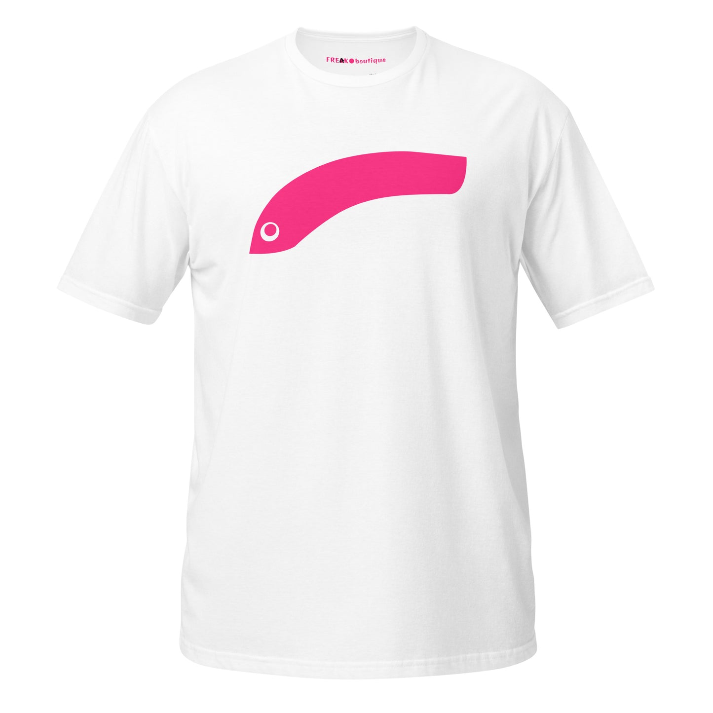 Big Pink Eel white unisex t-shirt