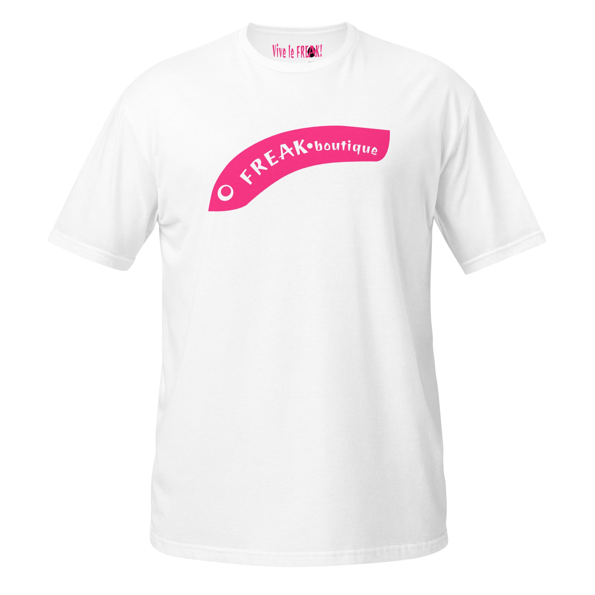 Big Pink Eel Logo white unisex t-shirt