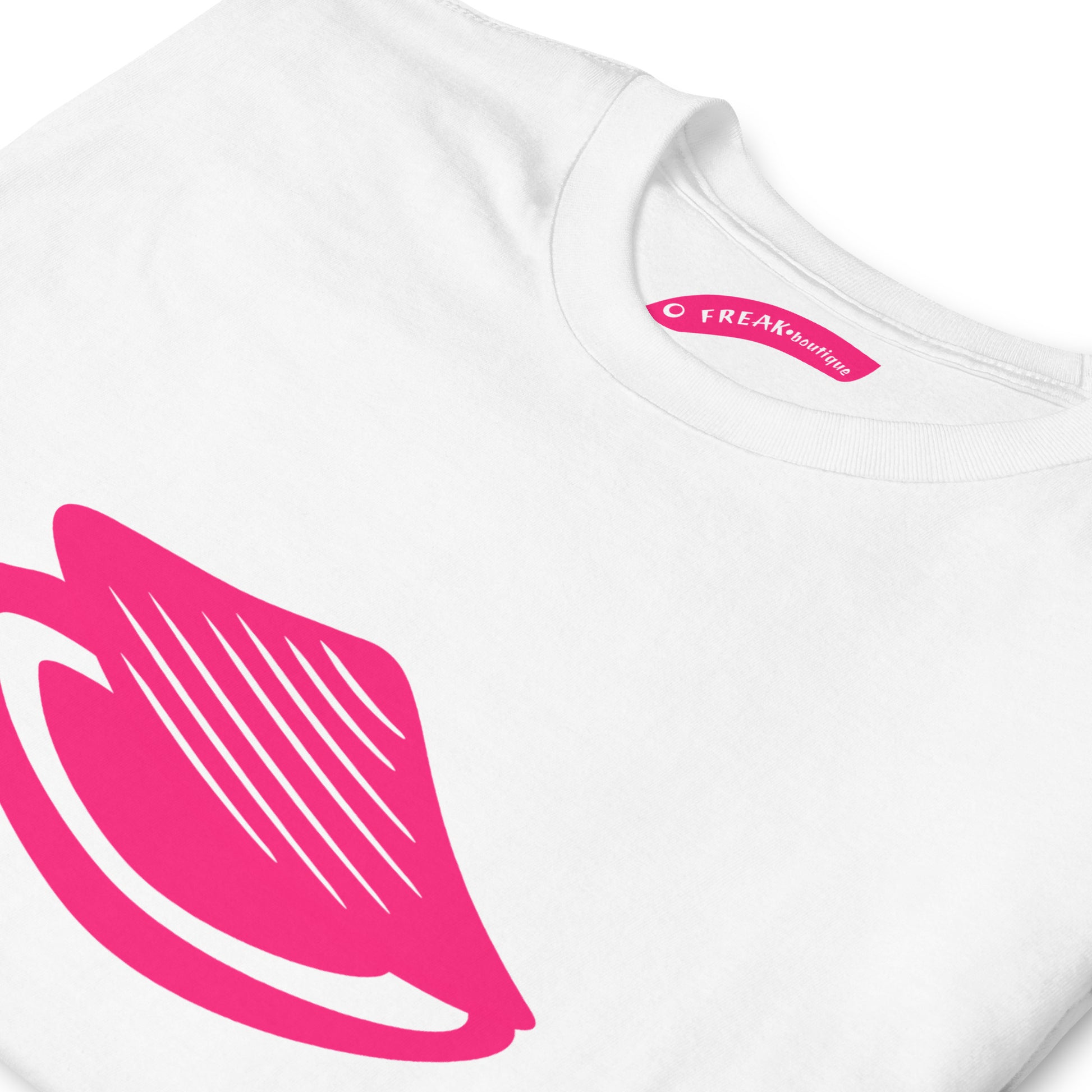 Big Pink Clam white unisex t-shirt