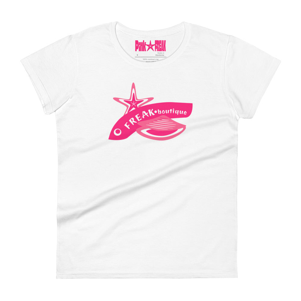 Triangle amoureux logo white women's t-shirt